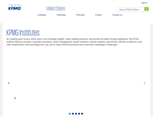 Tablet Screenshot of kpmg-institutes.com